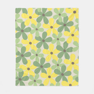 Cobertor De Velo Verão de Botânica Tropical Verde Amarelo