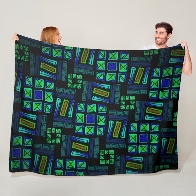 Cobertor De Velo Verde azul e preto do design geral polar de (In Situ)