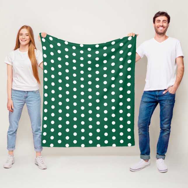 COBERTOR DE VELO VERDE BRANCO PONTO POLKA PERSONALIZADO SIMPLES COM (In Situ)