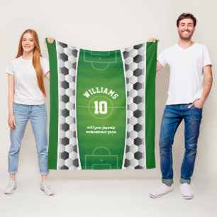 Cobertor De Velo Verde do esporte da bola do campo de futebol do