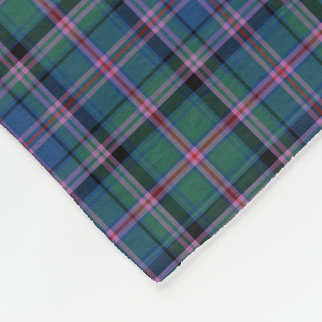Cobertor De Velo Verde e Azul Clan Cooper Scottish Tartan (Quina)