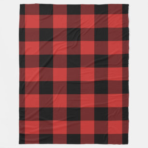 Cobertor De Velo Verificação Bufallo do Padrão de Gingham Vermel