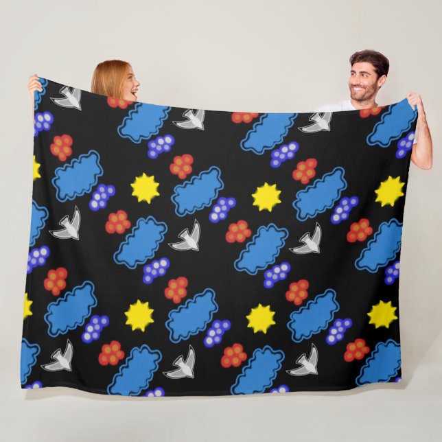 Cobertor De Velo Vermelho amarelo azul branco do design polar de (In Situ)