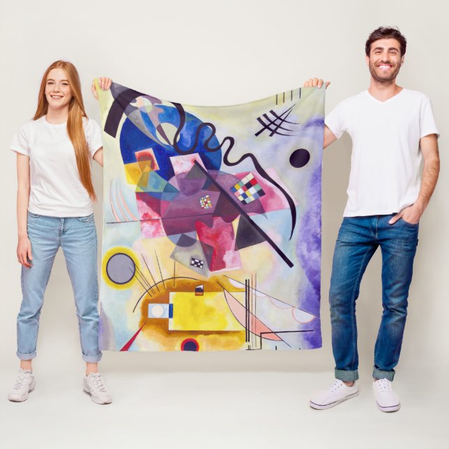 Cobertor De Velo Vermelho Amarelo Azul, Wassily Kandinsky (In Situ)