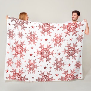 Cobertor De Velo vermelho, branco, brilhante, estrela, tecido, orna