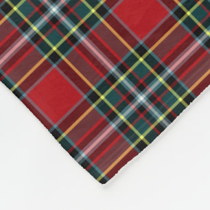Cobertor De Velo Vermelho e Tartan do clã de Forest Green Gillespi