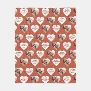 Cobertor De Velo Vermelho Foto Personalizado Em Forma De Coração De