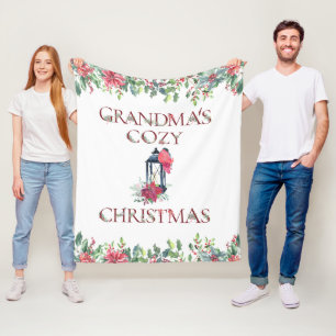 Cobertor De Velo Vermelho natalino, vovó branco, bolinho de velinha