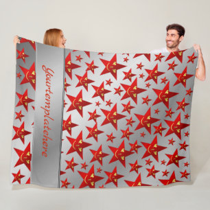 Cobertor De Velo vermelho, rindo, feliz, estrelas, arco-íris, cores