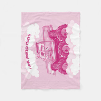 Cobertor De Velo Versão Rosa I Love Monster Trucks Image
