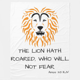 Cobertor De Velo Verso da Escritura de Bíblia do Amos 3:8 KJV