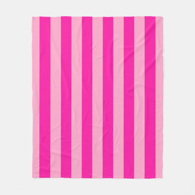 Cobertor De Velo Vertical Stripes Rosa Quente (Frente)