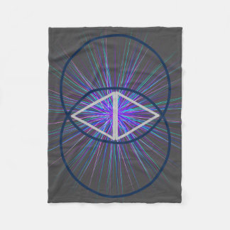 Cobertor De Velo Vesica Pisces with Starburst Fleece Blanket