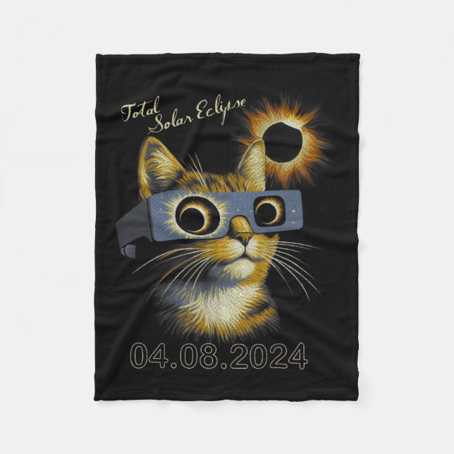 Cobertor De Velo Vestindo Gles de Eclipse Solar Total 2024 (Frente)
