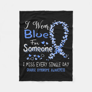 Cobertor De Velo Vestir Azul Para Sensibilização Da Síndrome De Cob