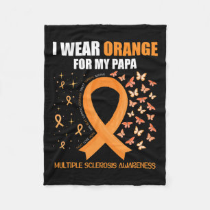 Cobertor De Velo Vestir Laranja Para Meu Papa Esclerose Múltipla Aw
