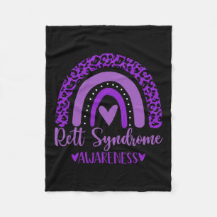 Cobertor De Velo Vestir O Arco-Íris Roxo Para A Síndrome De Rett Aw