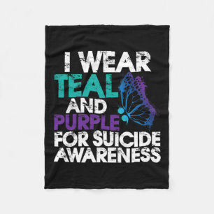 Cobertor De Velo Vestir O Teal E As Roxas Apoiam A Consciência Do S