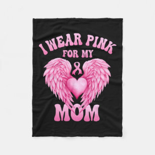 Cobertor De Velo Vestir Rosa Para A Minha Mãe Apoio ao cancer de ma