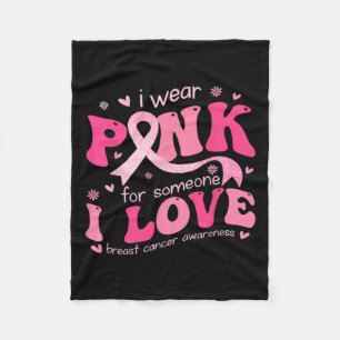 Cobertor De Velo Vestir Rosa Para Alguém Que Eu Amo Apoio ao cancer