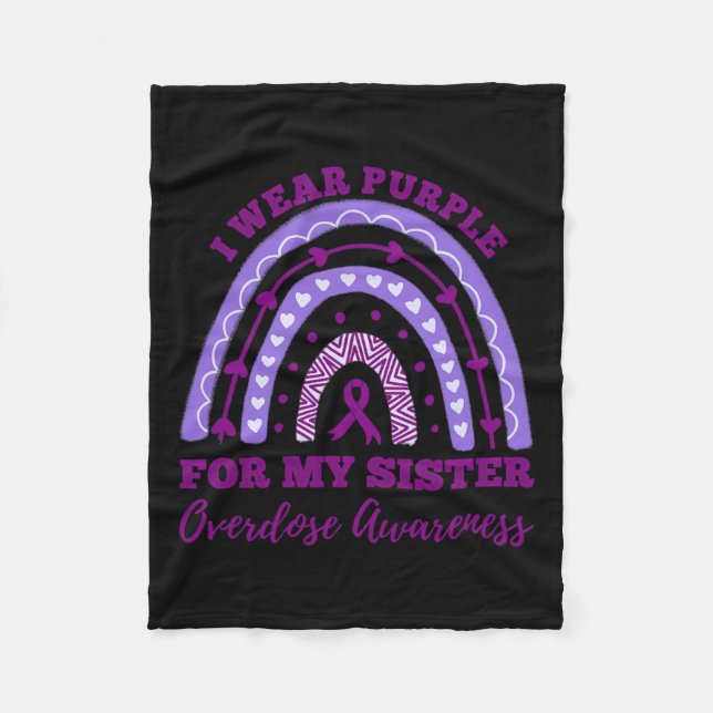 Cobertor De Velo Vestir Roxo Para A Consciência Da Sobredosagem Da  (Frente)