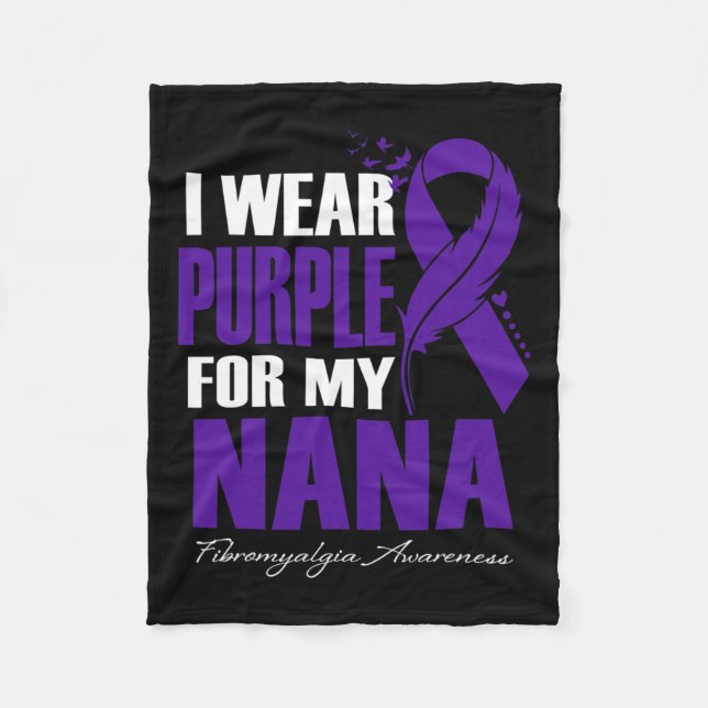 Cobertor De Velo Vestir Roxo Para Minha Fé De Consciência Da Fibrom (Frente)