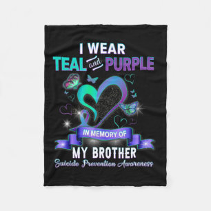Cobertor De Velo Vestir Teal E Roxo Para O Meu Irmão, Evitar O Suic