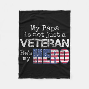Cobertor De Velo Veterano da família militar apóia meu pai, veteran