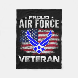 Cobertor De Velo Veterano Da Força Aérea Ordenado Com Bandeira Amer
