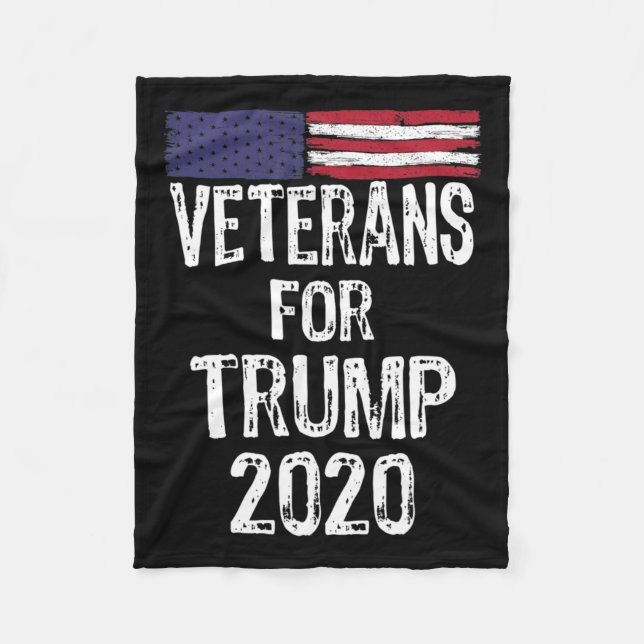 Cobertor De Velo Veteranos Militares Para Trump 2020 Contra Joe (Frente)