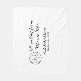 Cobertor De Velo Viagem chá de noiva adicionar nome data senhorita 