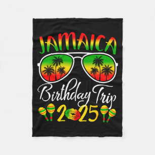 Cobertor De Velo Viagem de Aniversário Jamaica 2025 Família Engraça