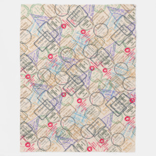 Cobertor De Velo Viagem de Carimbos do Passport