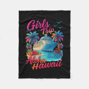 Cobertor De Velo Viagem de Cruzeiro das Meninas Aloha Havaí 2026 Fa