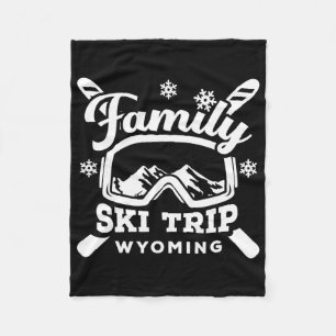 Cobertor De Velo Viagem de Esqui Retro Família Wyoming Grupo de Nev