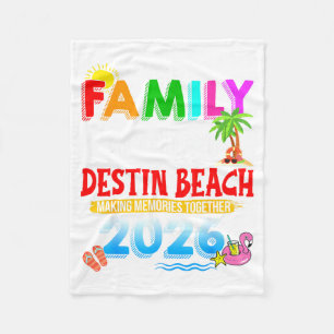 Cobertor De Velo Viagem de Família Destin Beach 2026 Grupo Correspo