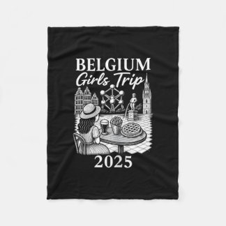 Cobertor De Velo Viagem de Meninas à Bélgica 2025 Viagem de Meninas