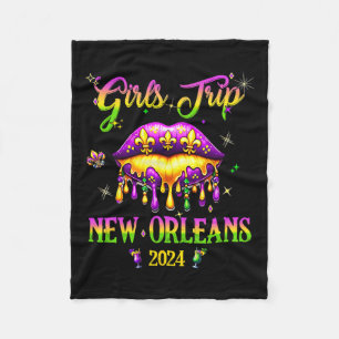 Cobertor De Velo Viagem de Nova Orleans para raparigas 2024 Mardi G