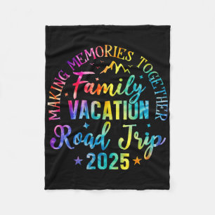 Cobertor De Velo Viagem de Tie Dye 2025 Férias em Família Combinand