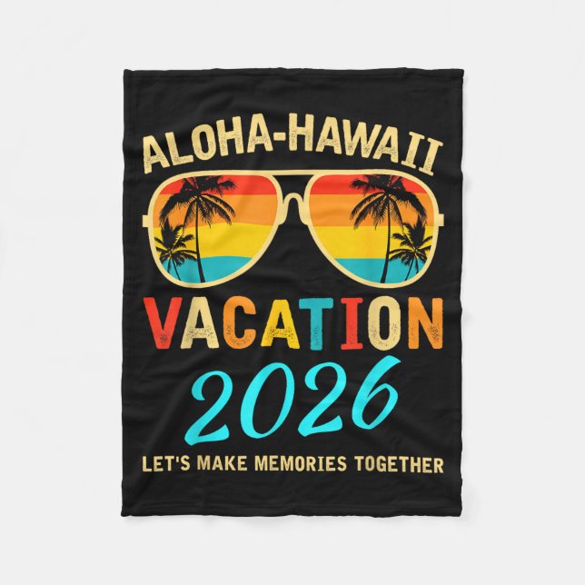 Cobertor De Velo Viagem Familiar Aloha Hawaii Making (Frente)