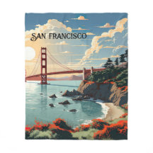 Viagem inspirou San Francisco Fleece Blanket