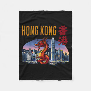 Cobertor De Velo Viajante de Hong Kong Ano do Dragão Porto de Vitór