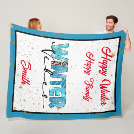 Cobertor De Velo Vibes do inverno Personalizam