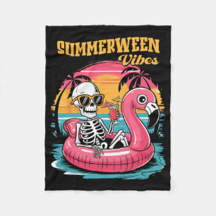 Cobertor De Velo Vibrações de Summerween Esqueleto Férias de Verão