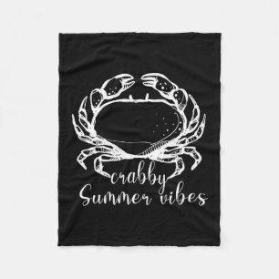 Cobertor De Velo Vibrações de Verão Mal-Humoradas,amo Caranguejo, P