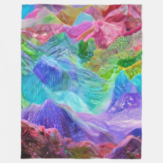 Cobertor De Velo Vibrant Crystal Mountain Abstrato