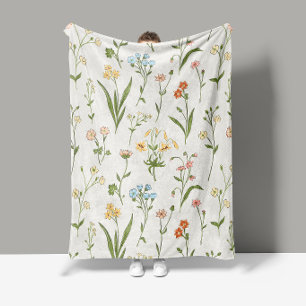 Cobertor De Velo Vibrant Floral Medley Fleece Blanket