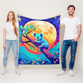 Cobertor De Velo Vibrant Koala Moon