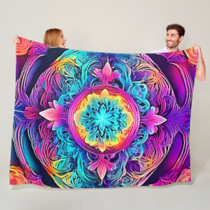 Cobertor De Velo Vibrant Mandala Spirit