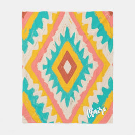 Cobertor De Velo Vibrant Tribe, Bold Geometric Boho Pattern